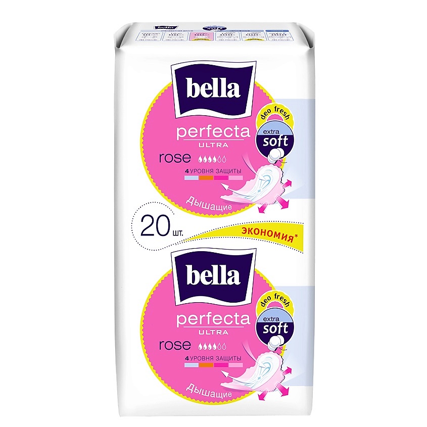 Изображение товара BELLA Прокладки ультратонкие Perfecta Ultra Rose deo fresh, 20 шт.