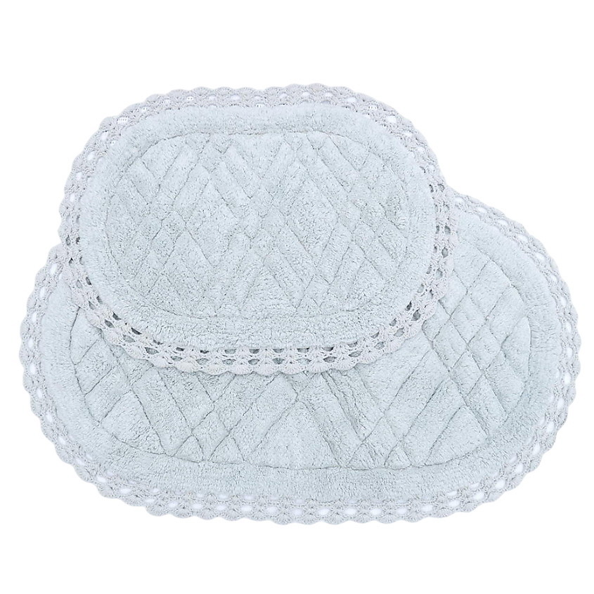 Изображение товара Кружевные хлопковые коврики для ванной SOFI DE MARKO RACHEL S и M голубой