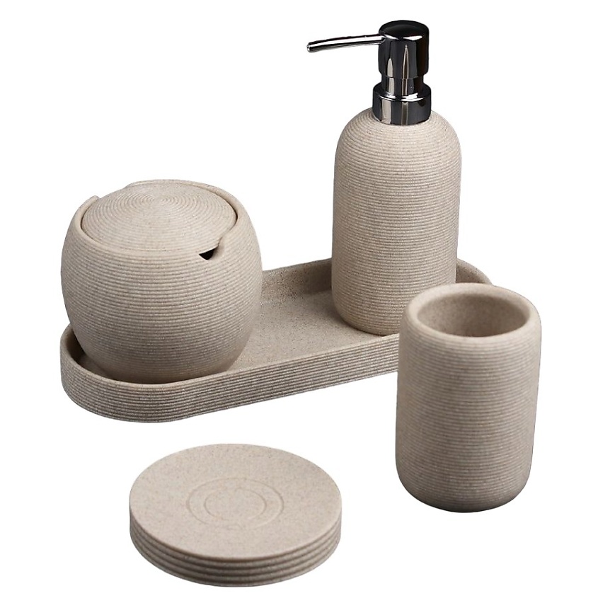 Изображение товара DENEZO Набор аксессуаров для ванной комнаты "Sandy", Бежевый