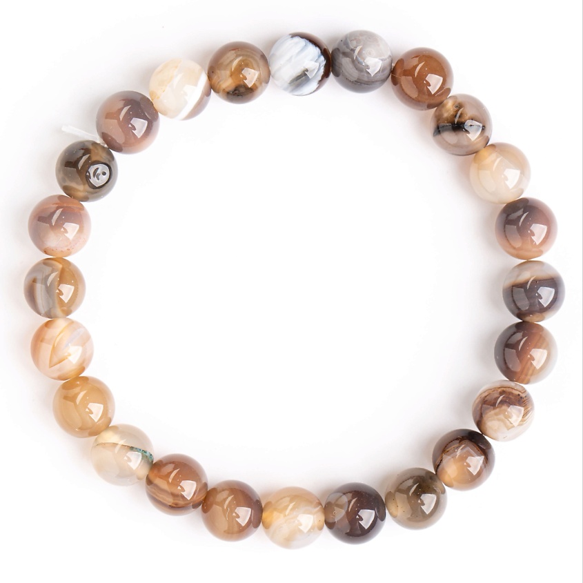 Изображение товара Браслет из натурального агата в подарочной упаковке женский 8 мм