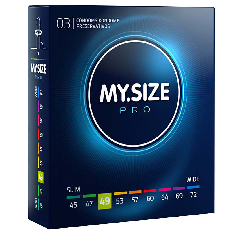 Изображение товара MYSIZE Презервативы ультратонкие, размер 49, 3 шт.