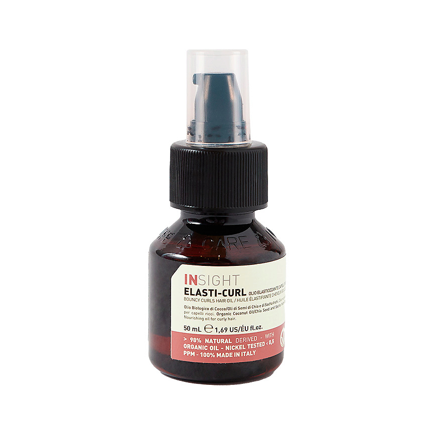 Изображение товара INSIGHT PROFESSIONAL Масло-блеск для кудрявых волос ELASTI-CURL Bouncy curls hair oil, 50 мл