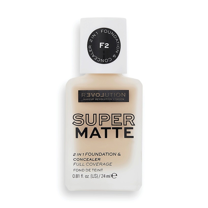 Изображение товара RELOVE REVOLUTION Тональная основа и консилер SUPERMATTE 2 IN 1, F2, 24 мл