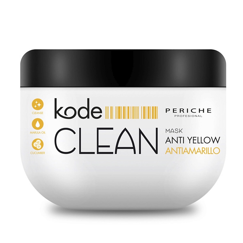 Изображение товара PERICHE PROFESIONAL Маска для блондированных волос CLEAN ANTI-YELLOW "KODE", 500 мл
