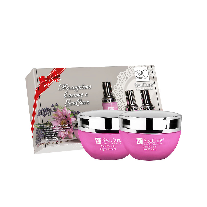 Изображение товара SEACARE Подарочный витаминный набор №1 дневной и ночной кремы с витаминами и минералами 50мл