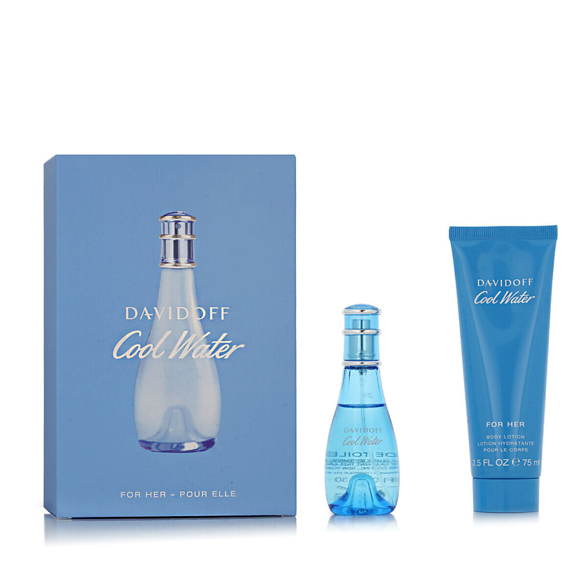 Изображение товара DAVIDOFF Набор Cool Water For Her: Туалетная вода + Лосьон для тела, 30 мл + 75 мл