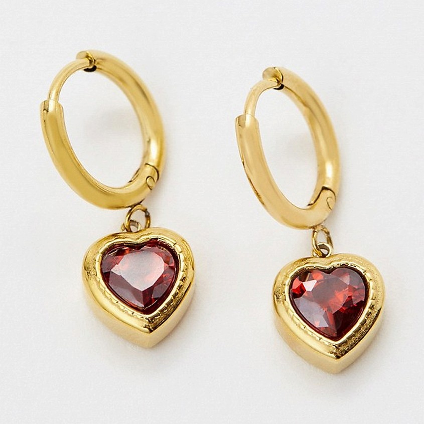 Изображение товара PABUR Серьги RED HEART, цвет: Красный