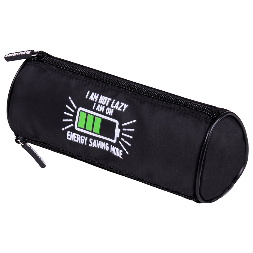 Изображение товара Практичный пенал BRAUBERG Battery с тремя отделениями для школьных и учебных принадлежностей