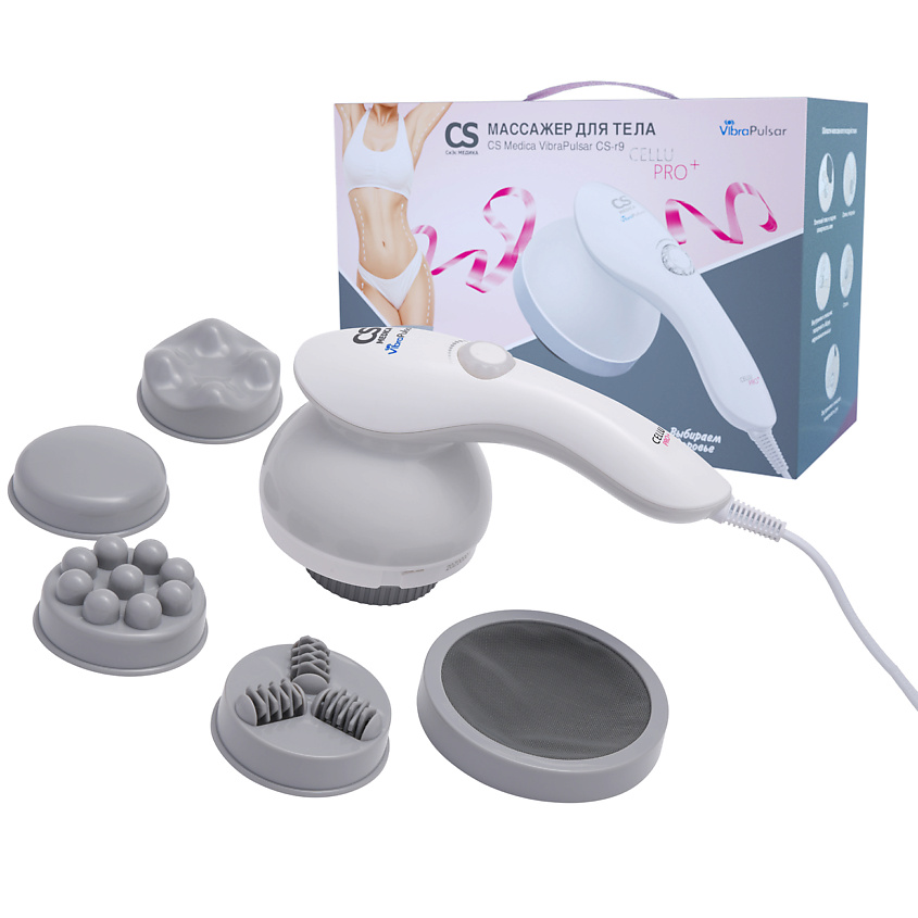 Изображение товара Массажер для тела CS Medica VibraPulsar CS-r9 CELLU PRO+ с 4 насадками