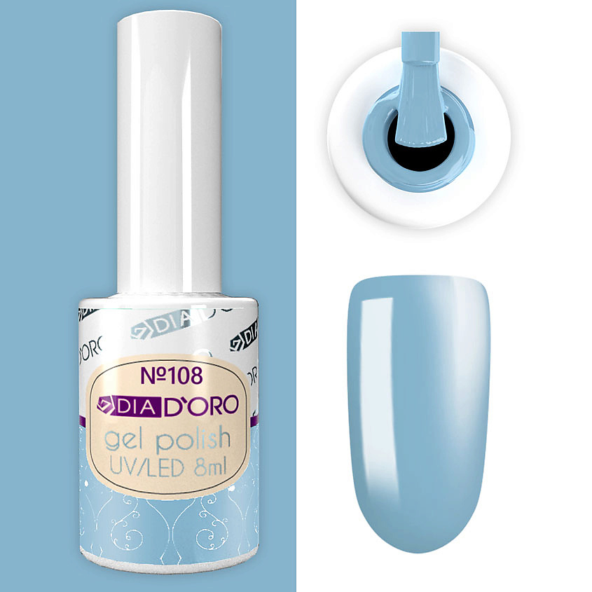 Изображение товара DIA DORO Гель-лак Classics Professional NEON №108 бледно-васильковый 8 мл