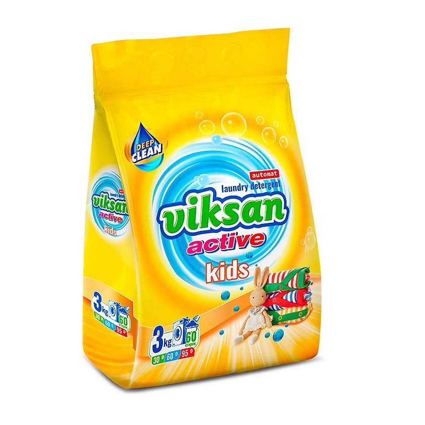 Изображение товара AQUASAN Стиральный порошок"VIKSAN" Active Kids Automat, 3 кг