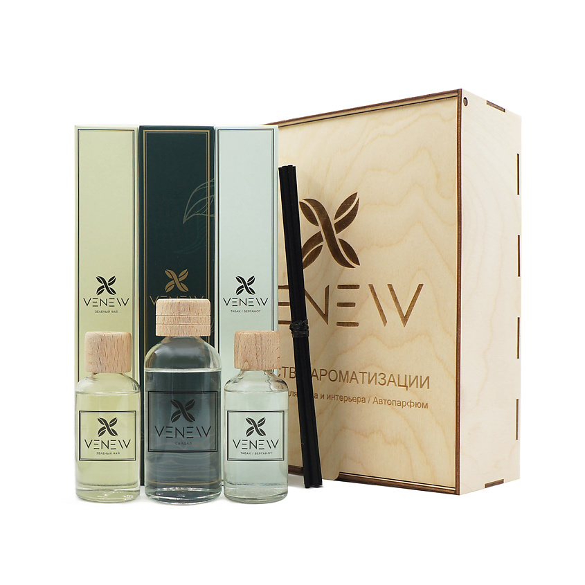 Изображение товара VENEW Подарочный набор ароматических средств для дома, 100 мл + 45 мл + 45 мл
