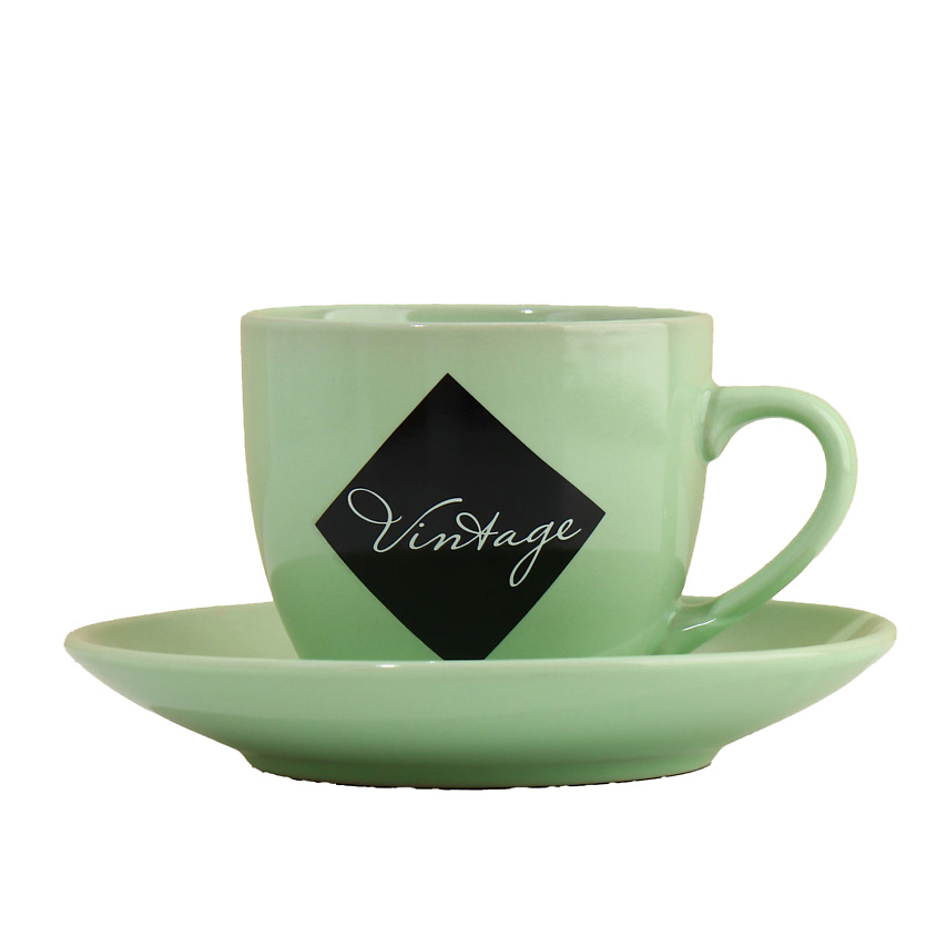 Изображение товара Чайная пара Vintage DOLCE CERAMO керамическая 250 мл и блюдце Элегантный дизайн