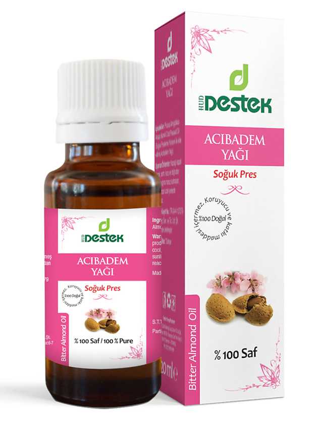 Изображение товара DESTEK Косметическое масло горького миндаля для лица, тела, волос, 20мл