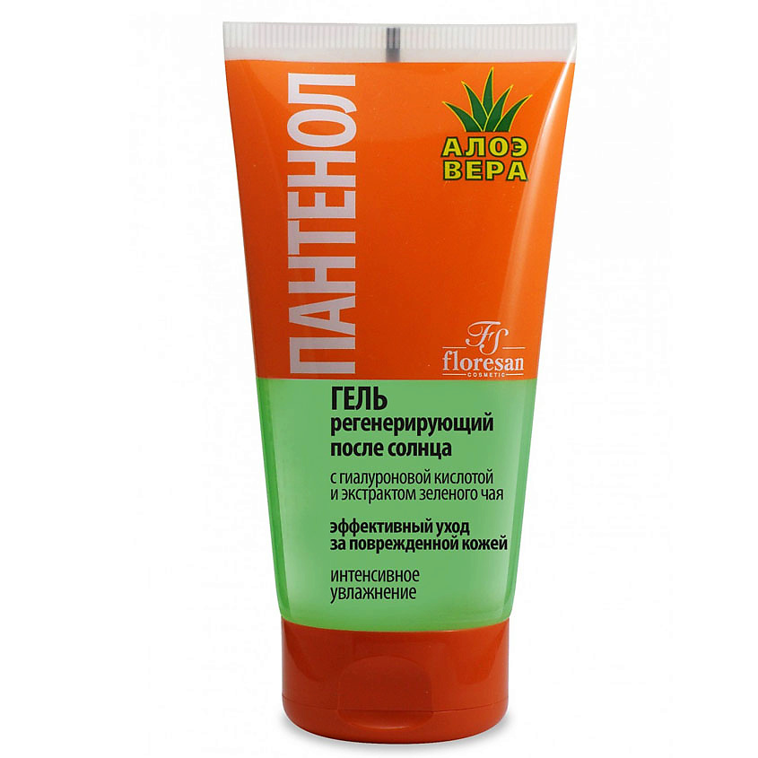 Изображение товара FLORESAN Гель регенерирующий после солнца Пантенол Алоэ Вера, 150 мл
