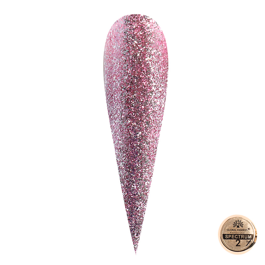 Изображение товара GLOBAL FASHION Гель краска металлическая с хлопьями Spectrum 01, цвет: Черный