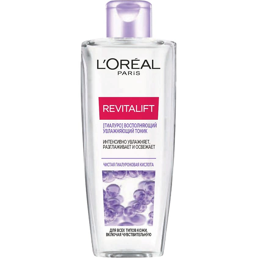 Изображение товара L'ORÉAL PARIS Тоник для лица восполняющий увлажняющий для всех типов кожи Revitalift, 200 мл