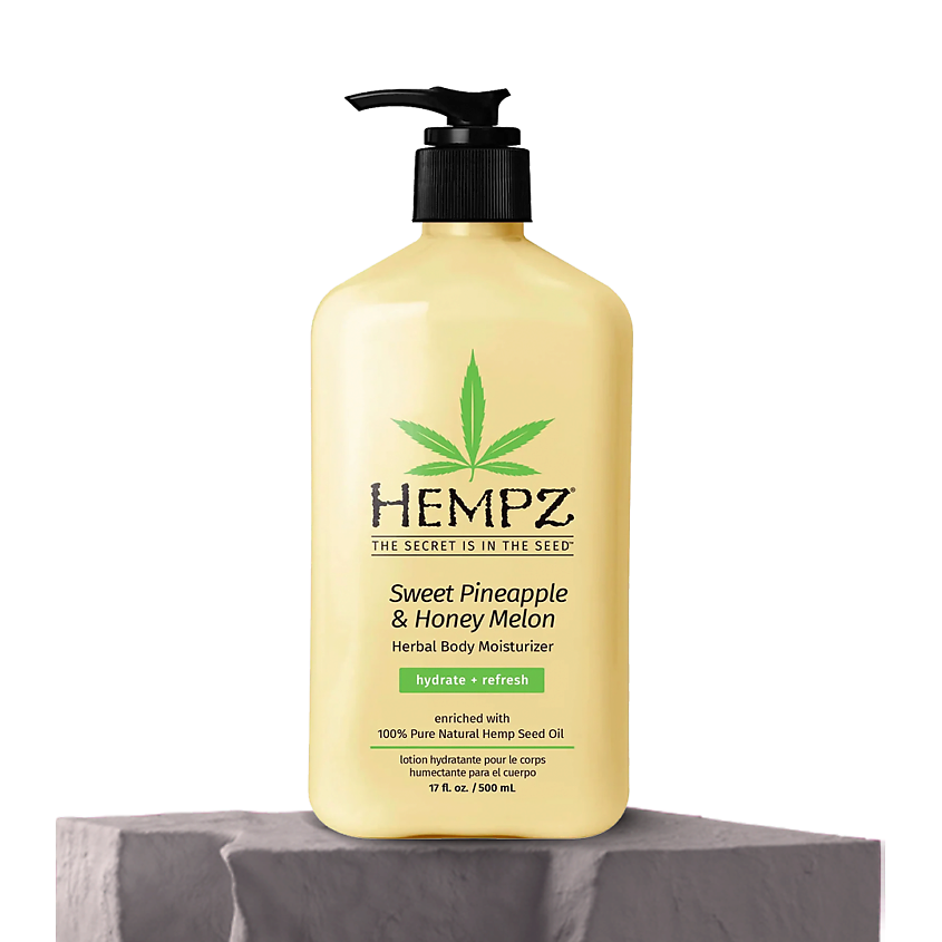 Изображение товара HEMPZ Молочко для тела Ананас и Медовая Дыня для разглаживания сухой кожи, 500 мл