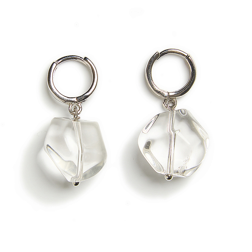 Изображение товара MORZA Серьги с горным хрусталем бижутерия, Серебряный