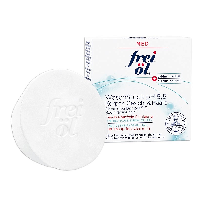 Изображение товара FREI OL Мыло для тела 3в1 для бережного очищения и восстановления кислотного баланса Med, 90 г