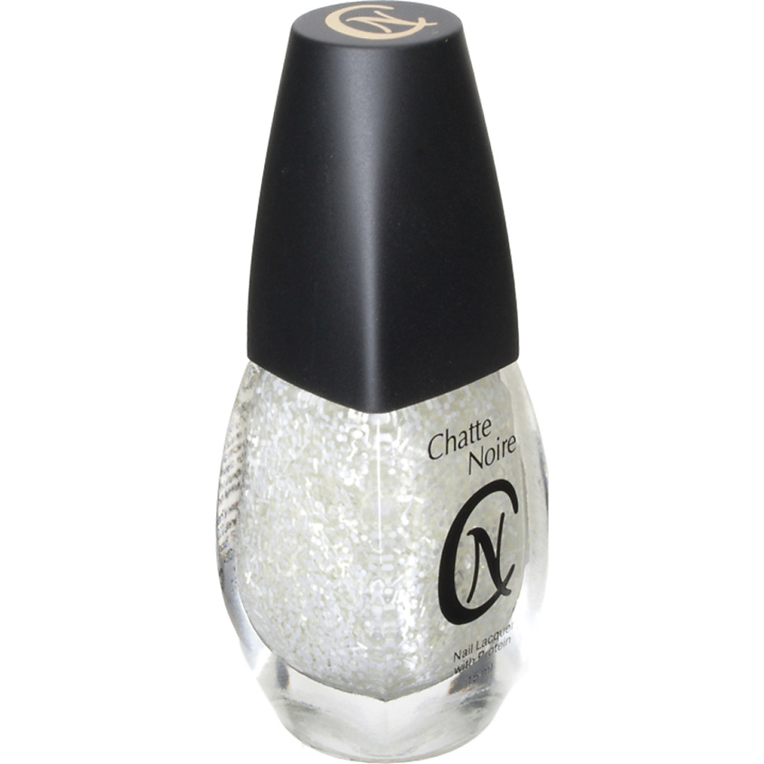 Изображение товара CHATTE NOIRE Лак для ногтей Блестки крупные 2, тон 538 крупный белый (с палочками), 15 цвет