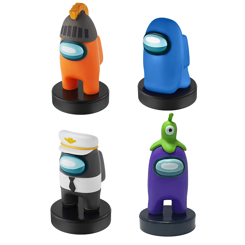 Изображение товара AMONG US Набор штампиков 2 серия(фиолетовый,рыцарь,капитан,призрак), 1 шт