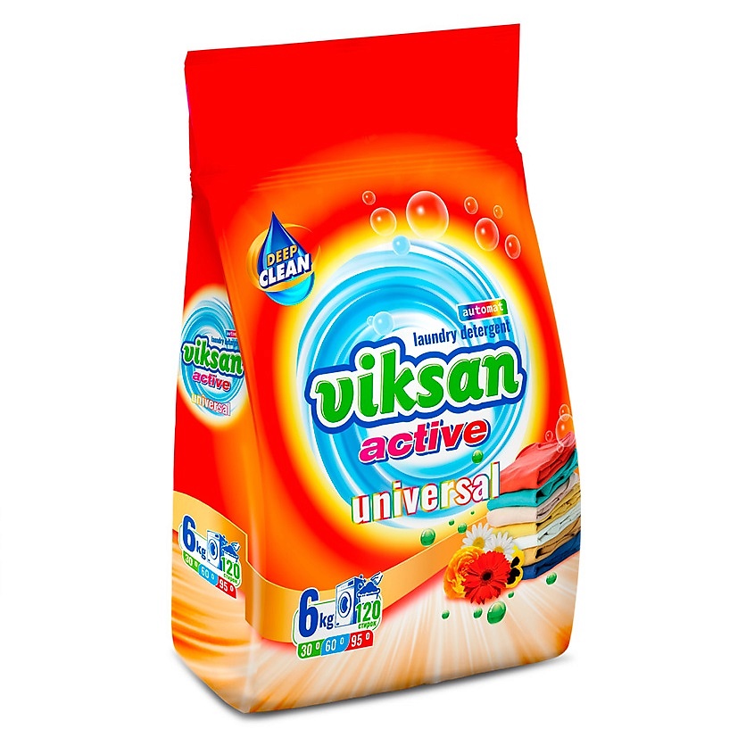 Изображение товара AQUASAN Стиральный порошок"VIKSAN" Active Universal Automat, 6 кг