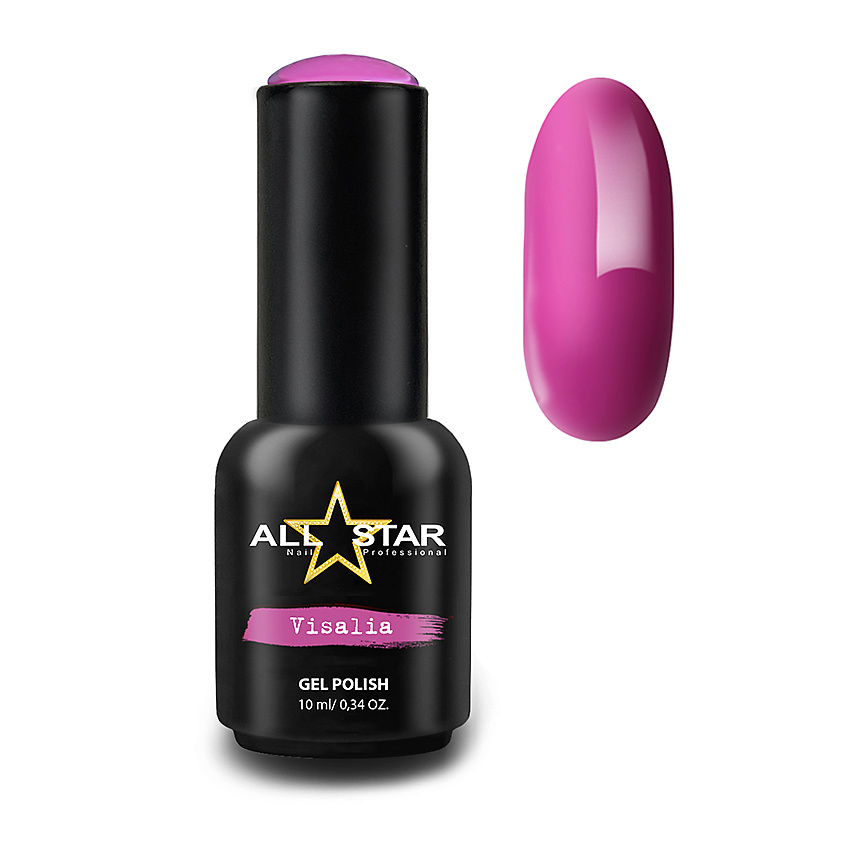 Изображение товара ALL STAR PROFESSIONAL Гель-лак Dark Pink яркая маджента 160 цветов гиппоаллергенный долговечный