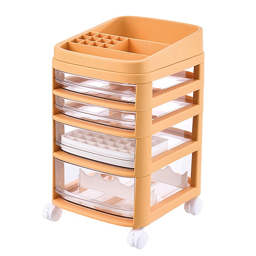Изображение товара JOLI ANGEL Стеллаж косметолога 4 ящика + полка-органайзер, цвет: Бежевый