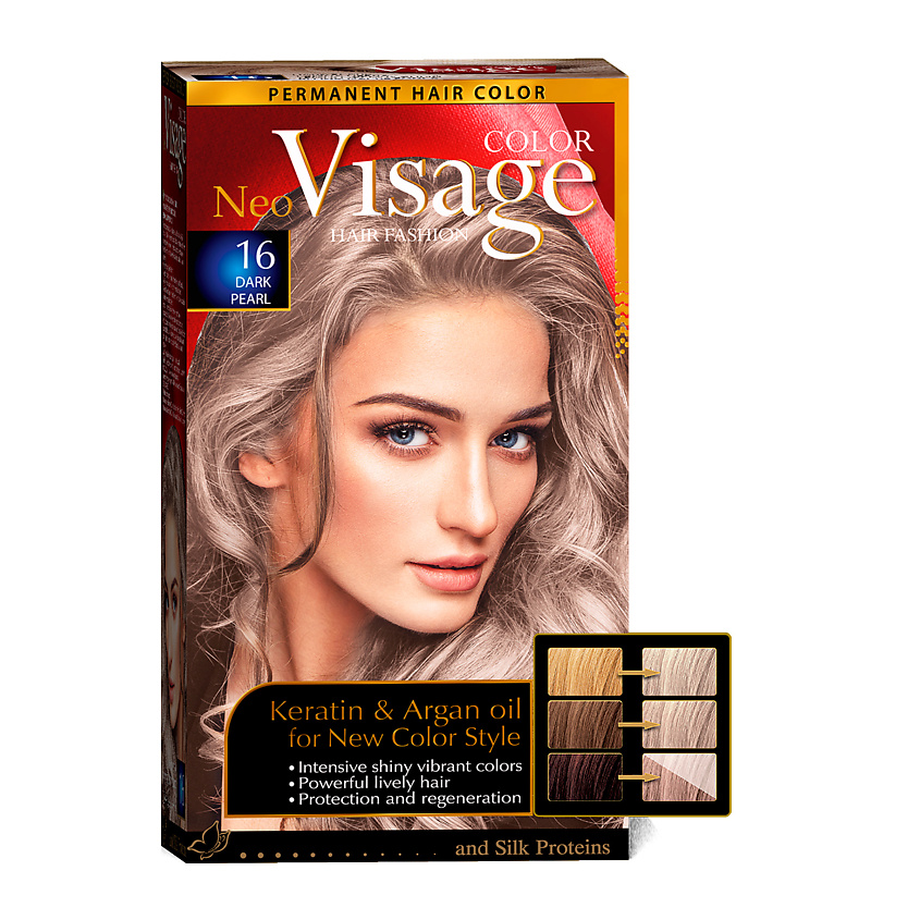 Изображение товара VISAGE COLOR HAIR FASHION Краска для волос Тёмно-пепельно русый Dark Ash Blond 12, цвет: Тёмно-жемчужный
