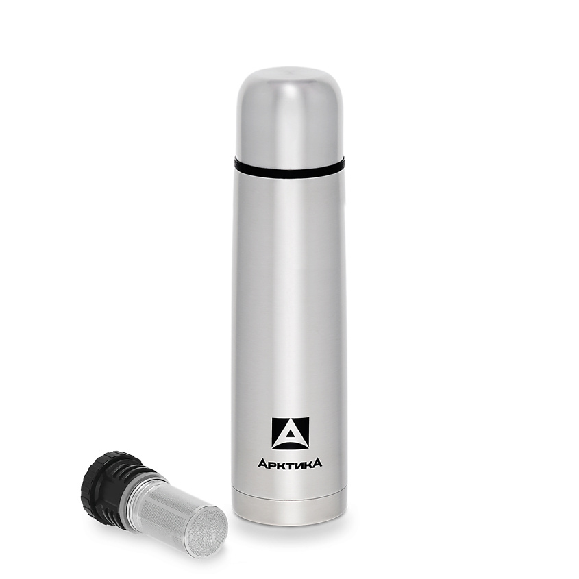 Изображение товара АРКТИКА Термос 750 мл с ситечком, Серебристый