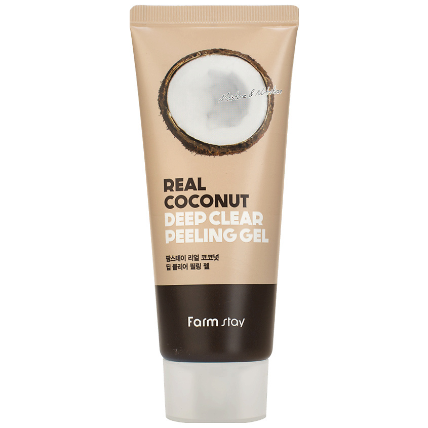 Изображение товара FARMSTAY Гель для лица отшелушивающий с экстрактом кокоса Real Coconut Deep Clear Peeling Gel, 100 мл