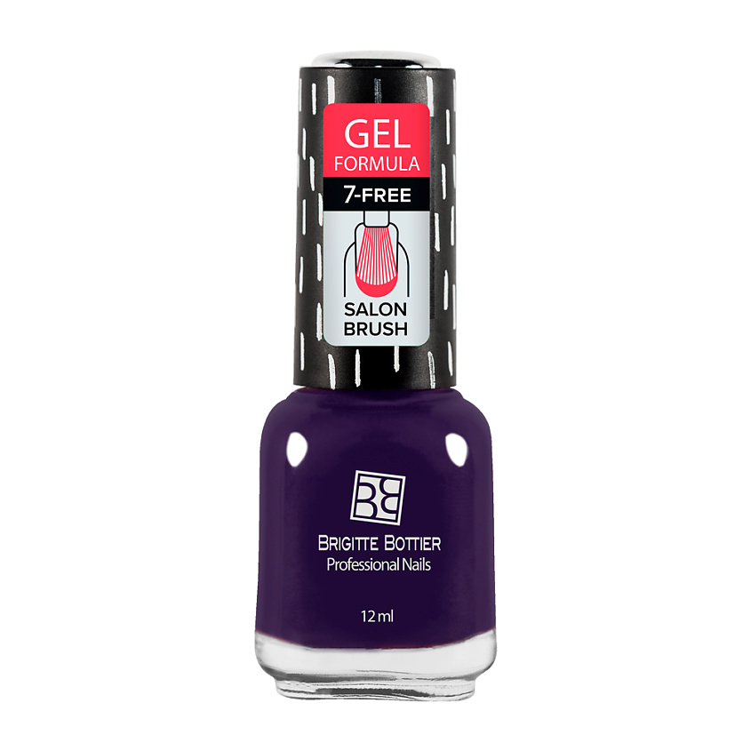 Изображение товара BRIGITTE BOTTIER Лак для ногтей GEL FORMULA тон 02 фиолетовый, 002