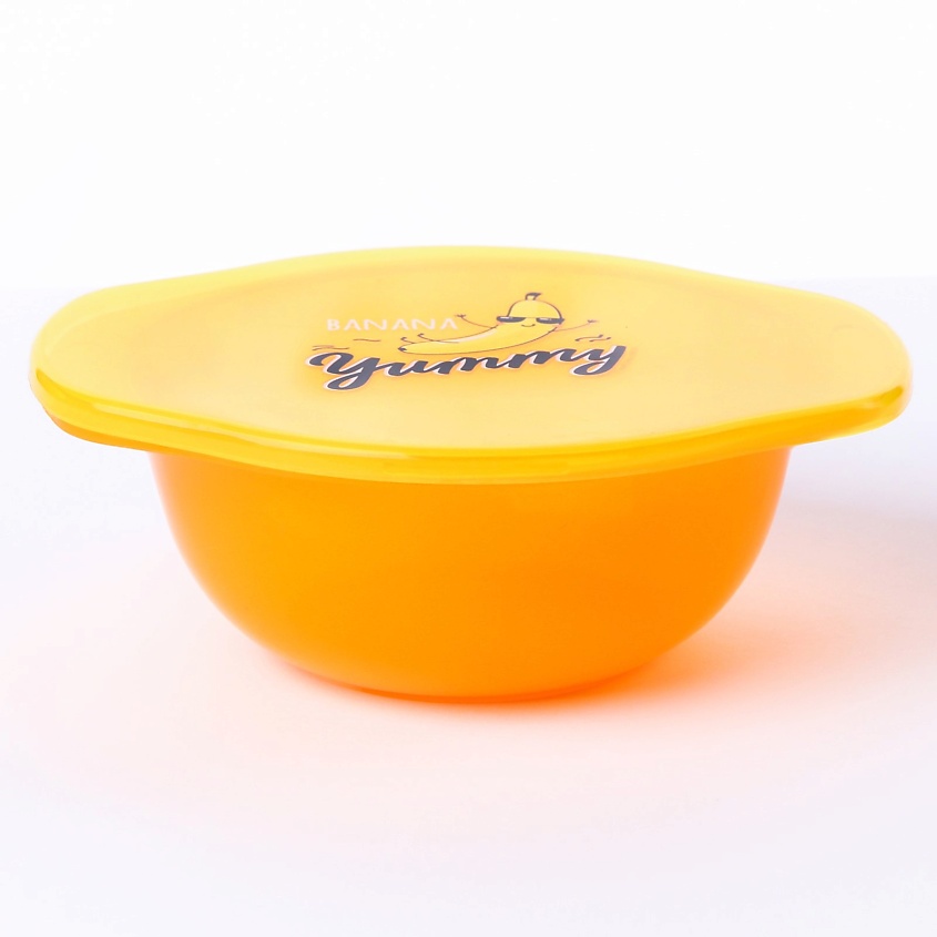 Изображение товара MUM&BABY Тарелка для кормления Banana Yummy, c крышкой, цвет желтый