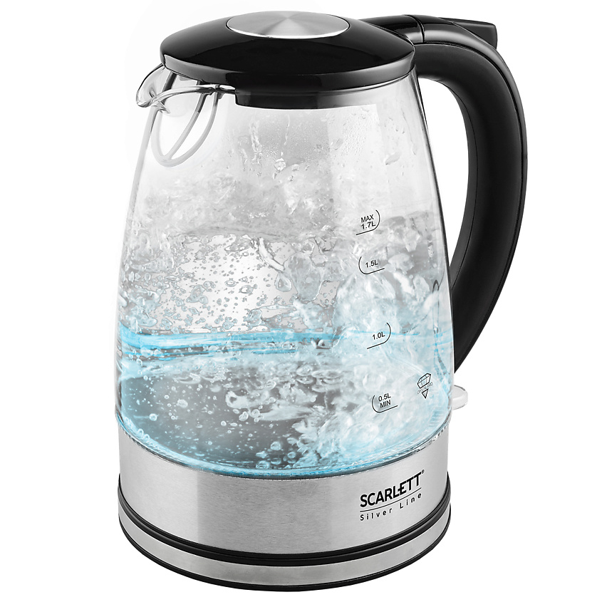 Изображение товара Электрический чайник SCARLETT SC-EK27G95 коллекция Silver Line с внутренней подсветкой
