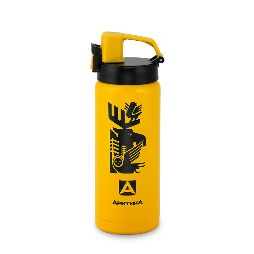 Изображение товара Термокружка Арктика с замком 500 мл Желтый непроливайка для горячих и холодных напитков