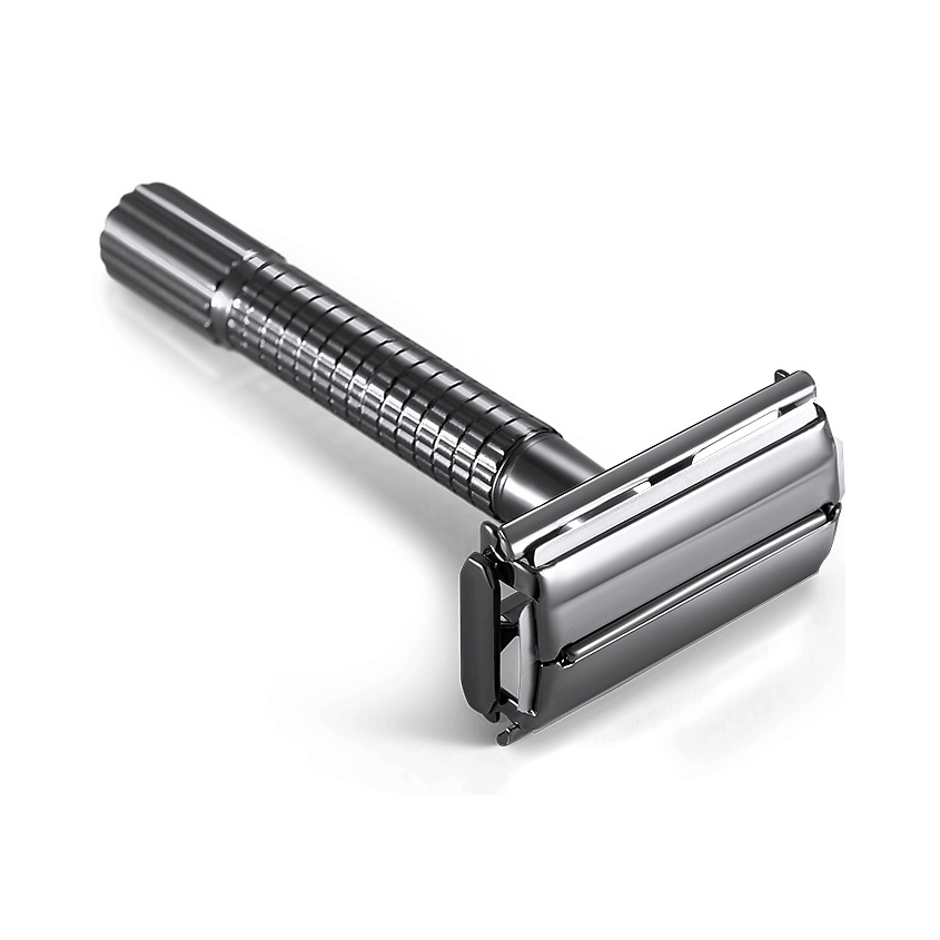 Изображение товара REBEL Бритвенный станок Compact Midnight Black T-образный, цвет: Серебряный