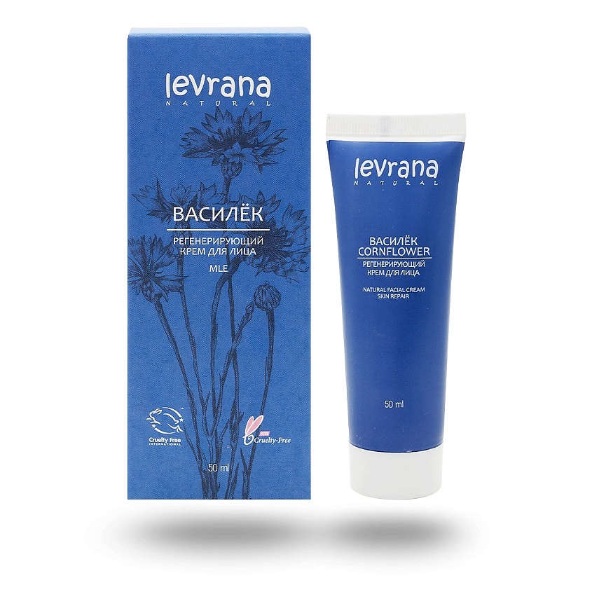 Изображение товара LEVRANA Крем для лица регенерирующий Василек Cornflower Natural Facial Cream, 50 мл
