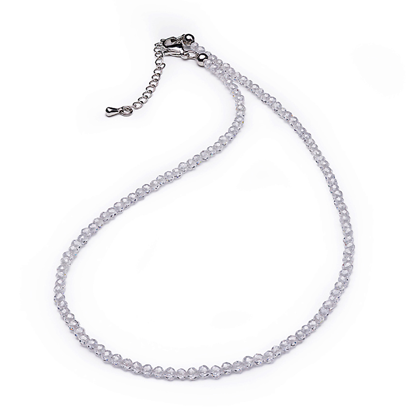 Изображение товара MILETTA Чокер блестящий циркон на шею женский из натуральных камней, цвет: Прозрачный