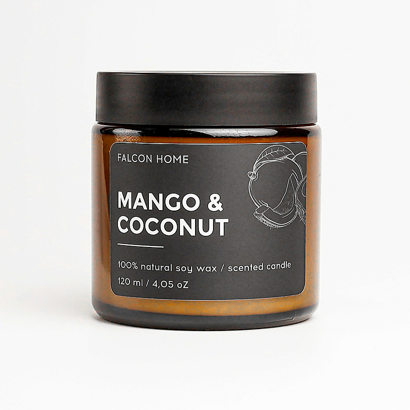 Изображение товара FALCON HOME Ароматическая свеча "Манго и кокос", 1шт