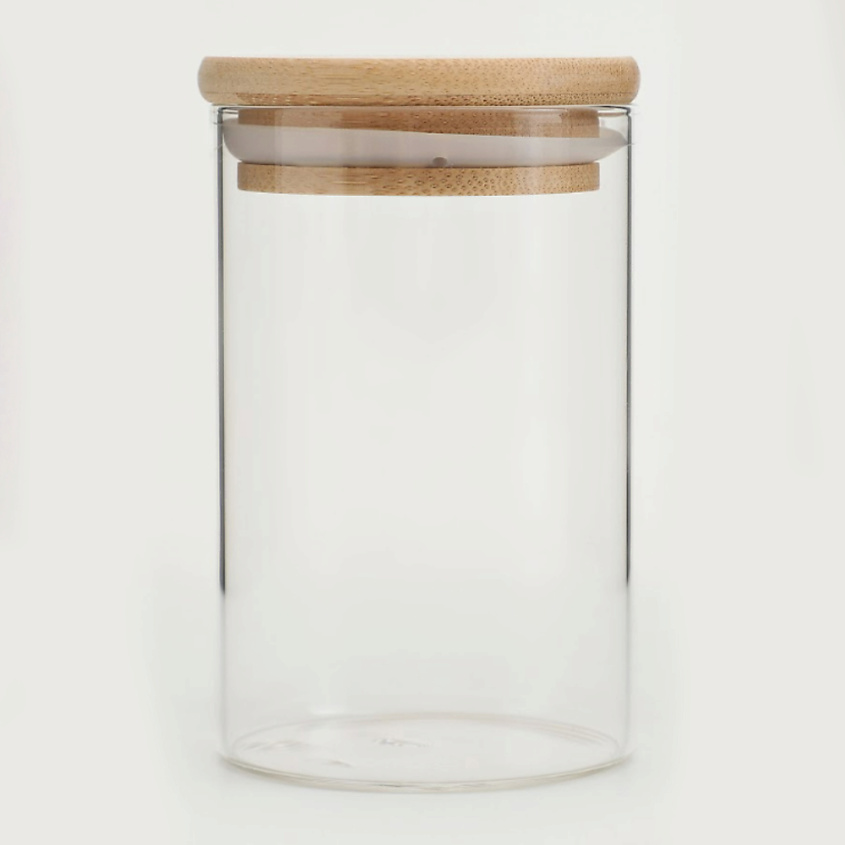 Изображение товара KIMBERLY Банка для хранения с деревянной крышкой, 250 мл, Прозрачный