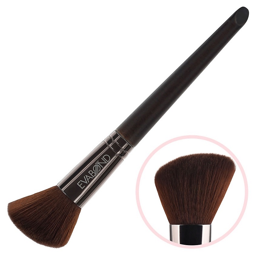 Изображение товара Кисть для макияжа EVABOND для пудры и румян, скошенная, крупная
