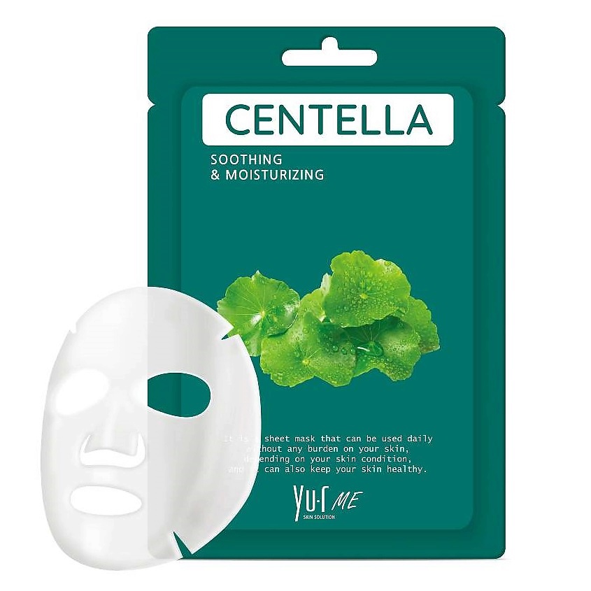 Изображение товара Маска для лица YU.R ME Centella Sheet Mask 25 г гипоаллергенная с экстрактом центеллы