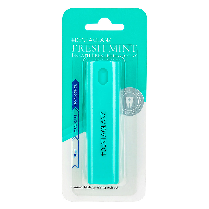 Изображение товара #DENTAGLANZ Освежающий спрей для полости рта Fresh Mint Breath Freshening Spray, 10 мл