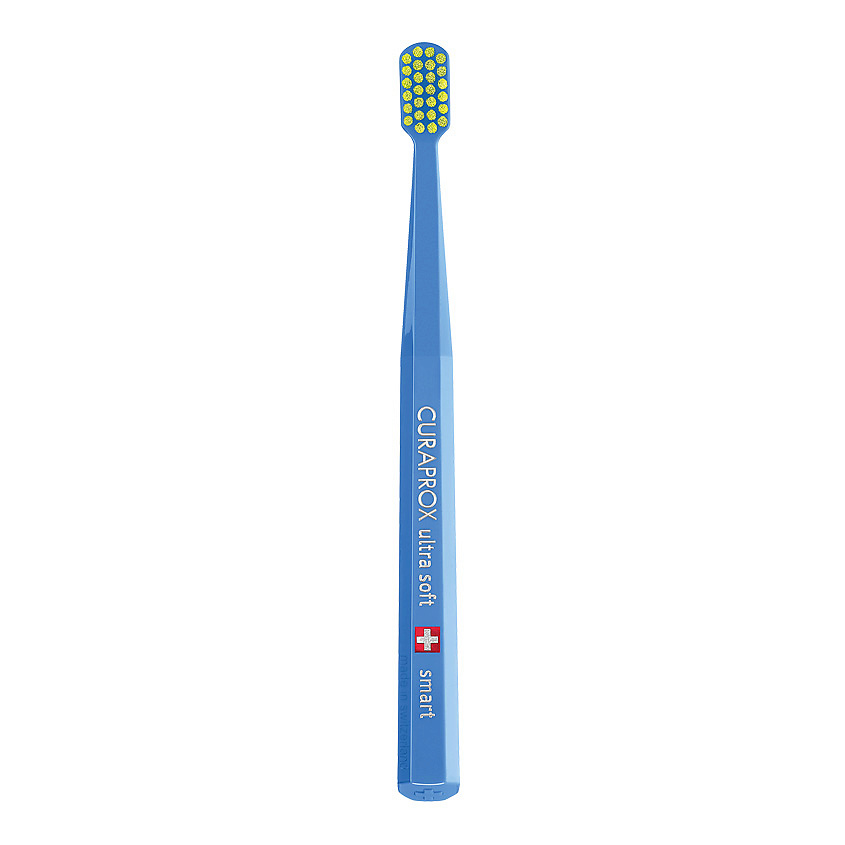 Изображение товара Зубная щетка CURAPROX Smart ультрамягкая для детей и взрослых с чувствительной эмалью голубой