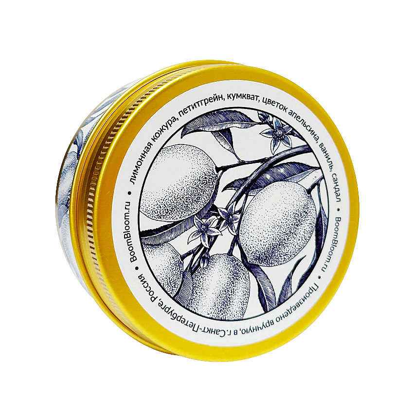 Изображение товара Ароматическая свеча BOOM BLOOM Лимонченто 90 г натуральный соевый воск