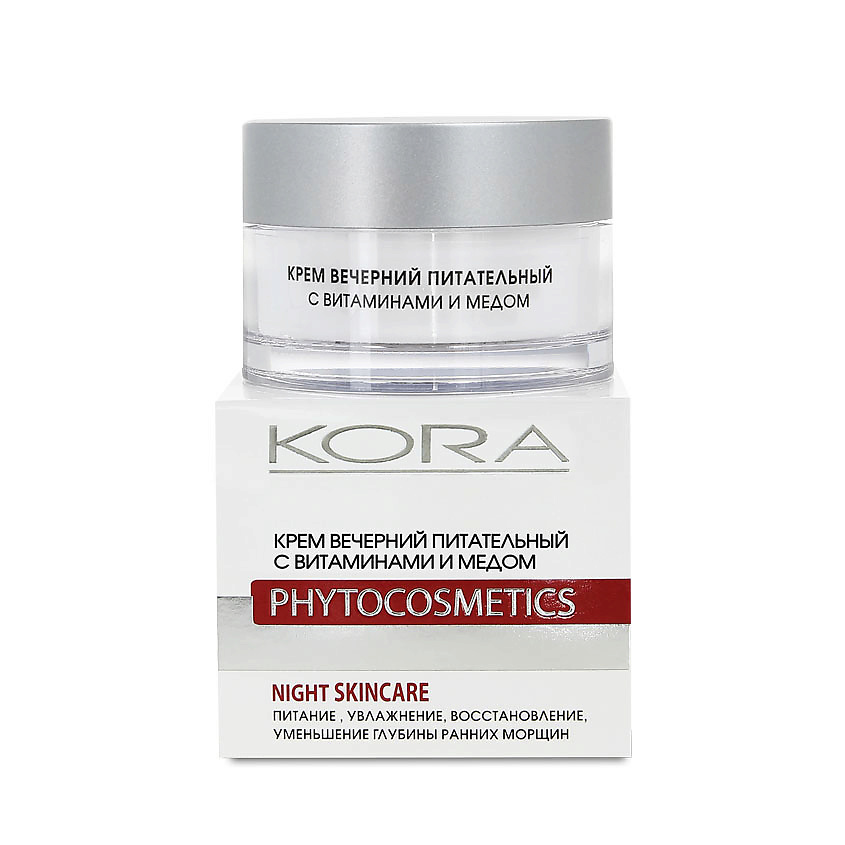 Изображение товара KORA Крем для лица уход для всех типов кожи вечерний, 50 мл