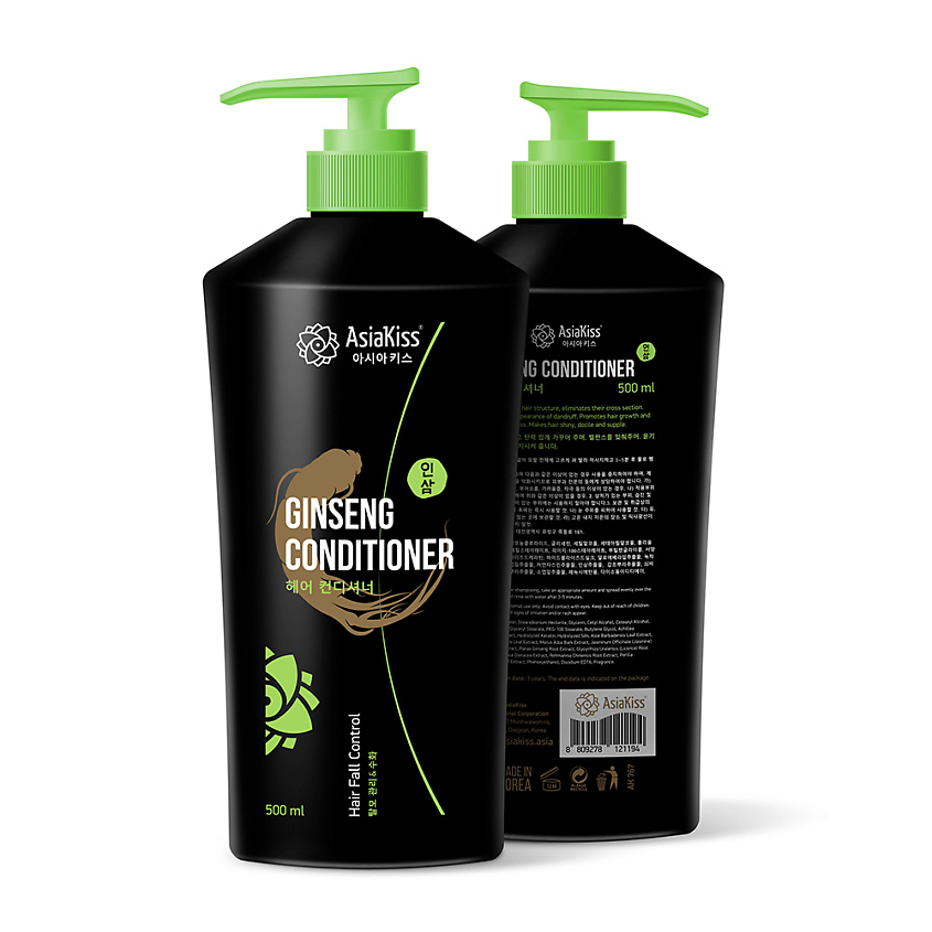 Изображение товара ASIAKISS Кондиционер для волос всех типов с экстрактом женьшеня, 500 мл
