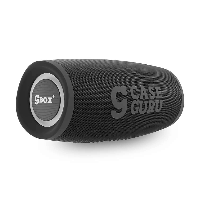 Изображение товара CASEGURU.RU Колонка портативная беспроводная с bluetooth, музыкальная блютуз CGBox Bass с подсветкой, Черный