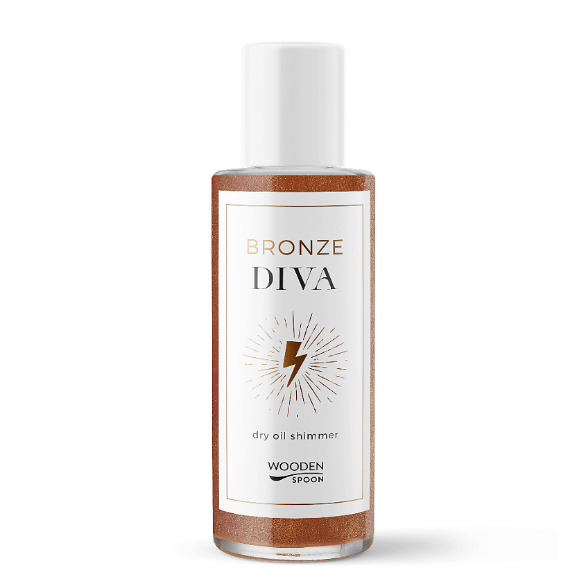 Изображение товара WOODEN SPOON Масло для тела сухое Бронзовое сияние Bronze Diva Face & Body Dry Oil Shimmer Bronze, 100 мл